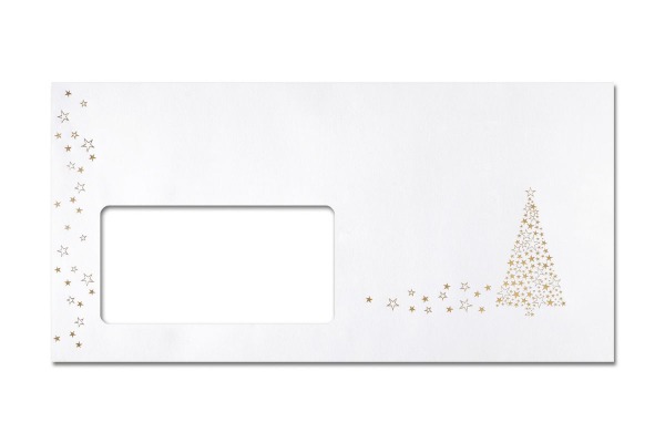 SIGEL Weihnachts-Umschlag Golden DU084 Tree, 90 g, DIN lang 50 Stück