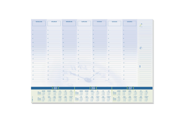 SIGEL Schreibunt. Time 3J. 59.5x41cm H6350 blau, beschreib., Mo-So 30 Bl.