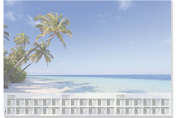 SIGEL Schreibunterlage Beach 2026-28 H6470 D/E/F/NL 30 Blatt 59.5x41cm