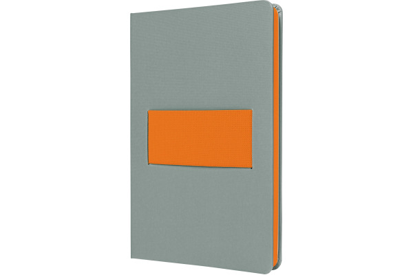 SIGEL Notizbuch Linescape A5 LS200 grau/orange kariert 176 S.