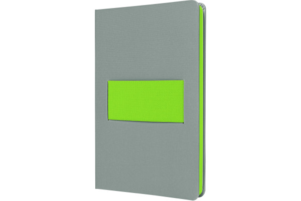 SIGEL Notizbuch Linescape A5 LS201 grau/lime liniert 176 S.