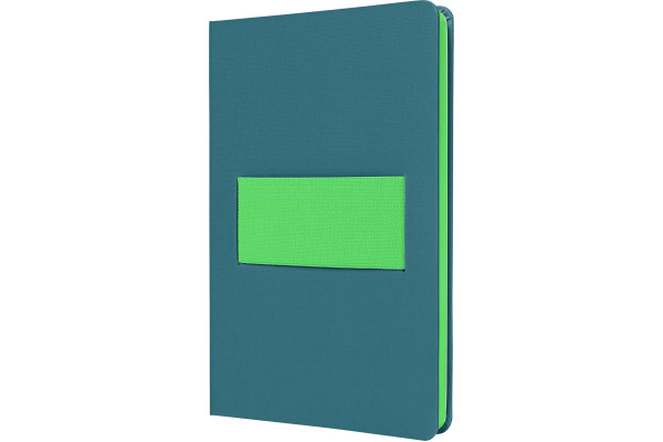 SIGEL Notizbuch Linescape A5 LS204 blau/kiwi kariert 176 S.