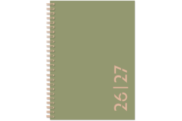SIMPLEX Schüleragenda Colors 26/27 40130S727 1W/2S 17M olive ML 14.8x21cm