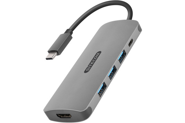 SITECOM USB-C to HDMI Adapter 3x USB-A CN-380 4K USB-C PD