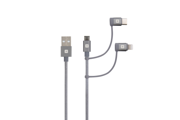 SKROSS 3in1 Cable SKCA00143 1.2m Space Grey