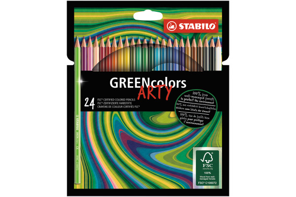 STABILO Farbstift ARTY 6019 GREENcolors 24 Stück