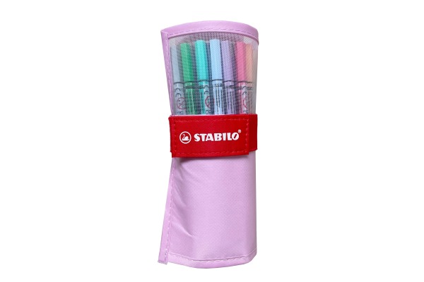 STABILO Rollerset point 68 1.0mm 6825-08-04CH 25 couleurs ass. rose pastel