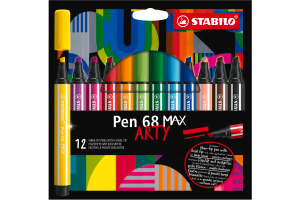 STABILO Fasermaler Pen 68 MAX Arty 768/12-21 ass. 12 Stück