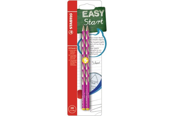 STABILO Bleistift EASYgraph S HB B-53105-5 pink, L 2 Stück