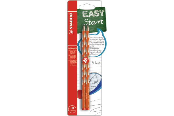 STABILO Bleistift EASYgraph S HB B-5311510 orange, R 2 Stück