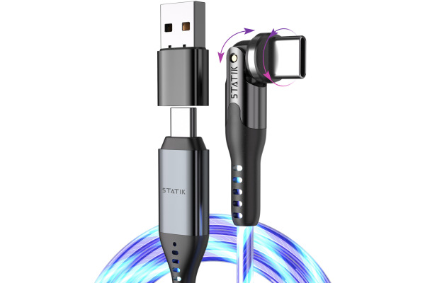 STATIK PowerPivot Pro, Glowing LED PUP-0465 USB-C to C, 1m, 100W