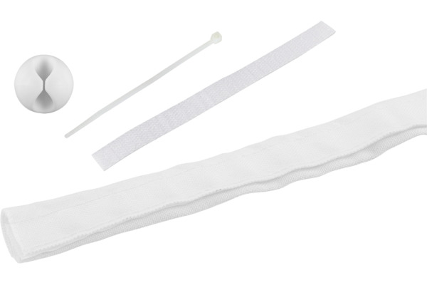 STEFFEN Kabelschlauch Fast Cover 1.8m 06 26420 weiss, Klettverschluss