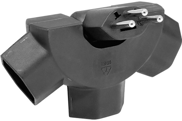 STEFFEN Mehrfachstecker Peacook 14 9768 0 schwarz, kippbar