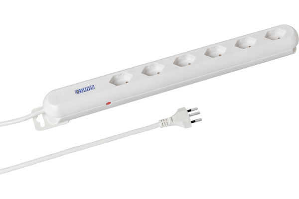 STEFFEN Steckdosenleiste Linea Plus 3m 200180236 weiss, Haftmagnete