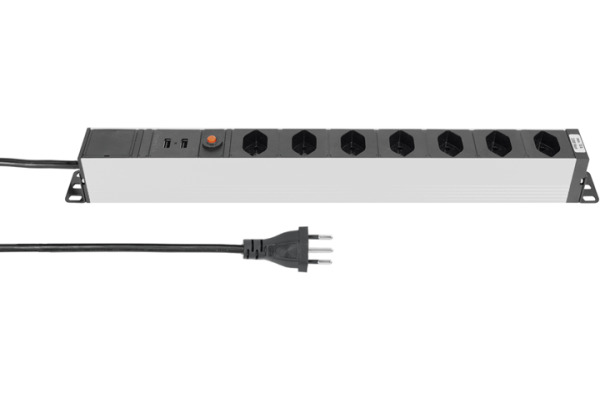 STEFFEN Steckdosenleiste Alu Modular 50 00039 silber, 3m