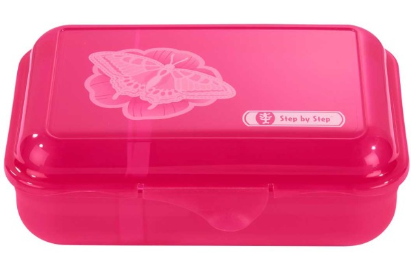 STEPBYST. Lunchbox 129616 Natural Butterfly Pink