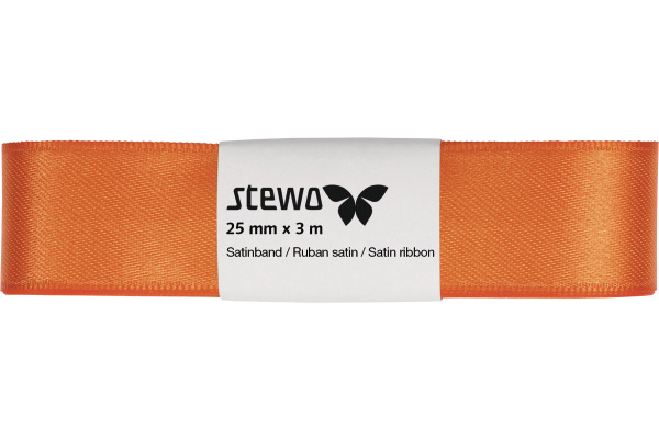 STEWO Geschenkband Satin 258341301 orange 25mmx3m
