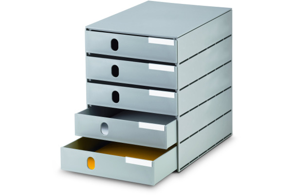 STYRO Systembox styroval pro öko 14-800085 grau/grau 5 Schubladen