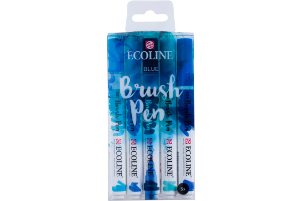 TALENS Ecoline Brush Pen Set 11509905 blue 5 St&amp;uuml;ck