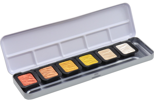 TALENS Perlglanzfarbe Finetec Box F0600 Essentials Metals 6 Farben