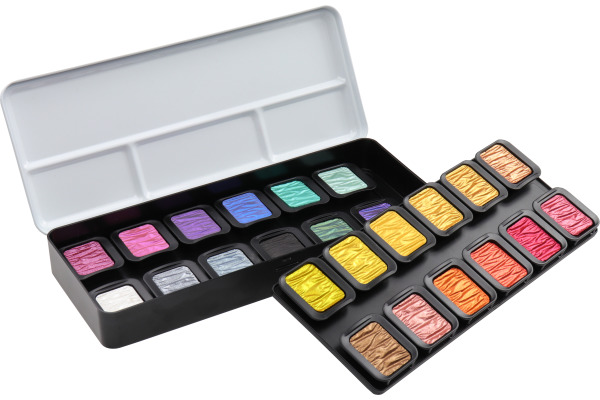 TALENS Perlglanzfarbe Finetec Box F2400 Essentials Colourful 24 Farben
