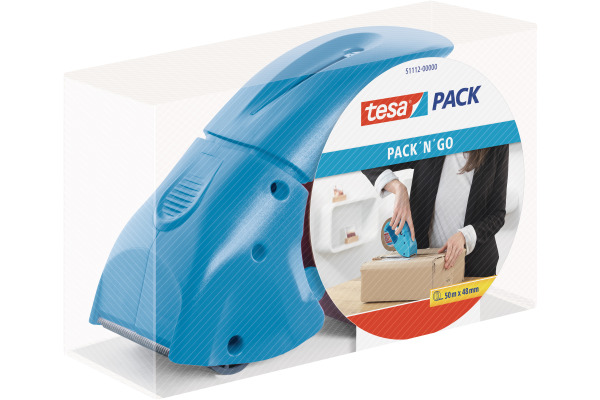TESA Pack Dispenser 50mx48mm 511120000 Packngo blau
