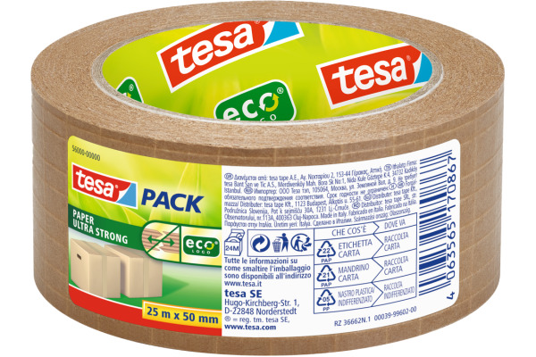 TESA Verpackungsband ECO 50mmx25m 56000-000 5600000000 ultra strong, braun
