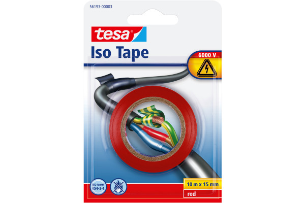 TESA Isolierband Iso Tape 15mmx10m 561930000 rot
