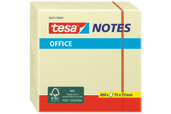 TESA Office Notes 75x75mm 566750000 gelb 400 Blatt