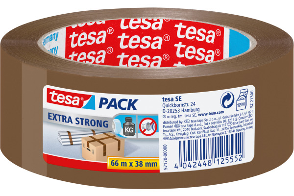 TESA Verpackungsband Extra 38mmx66m 571700000 braun