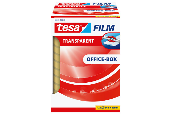 TESA Film Officebox 12mmx66m 574030000 Transparent 12...