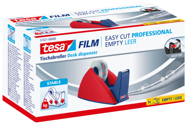 TESA Tischabroller EasyCut 33mx19mm 574210000 rot blau