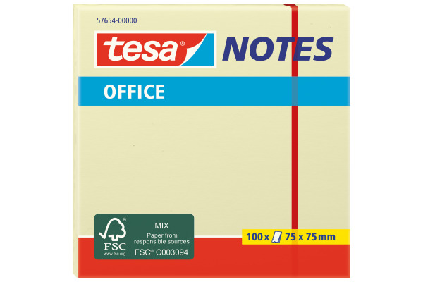 TESA Office Notes 75x75mm 576540000 gelb 100 blatt