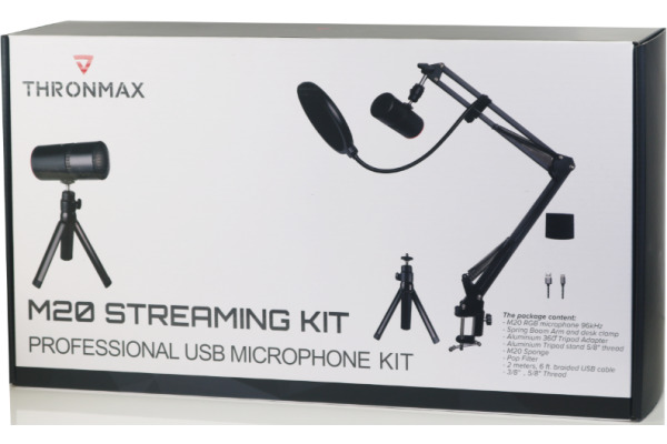 THRONMAX M20 Streaming Kit with M20 Mic, Spring Boom Arm, M20