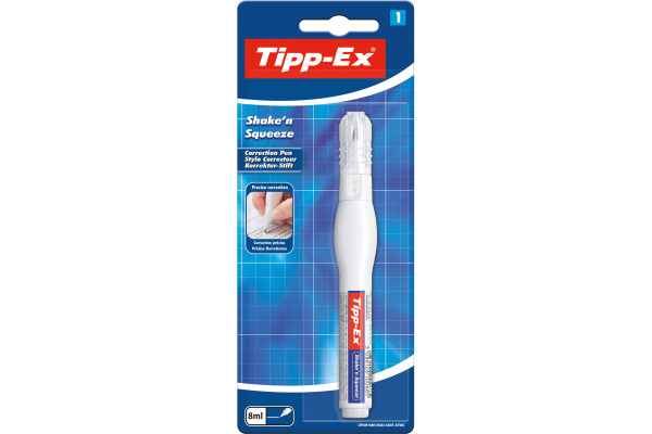 TIPP-EX Shake'n Squeeze 8ml 8022922 Korrekturstift, Blister weiss