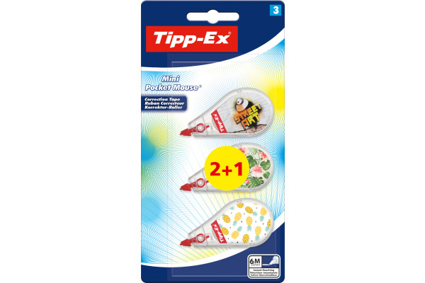 TIPP-EX Mini Pocket Mouse 8516807 Decors, ass. 3 Stk.
