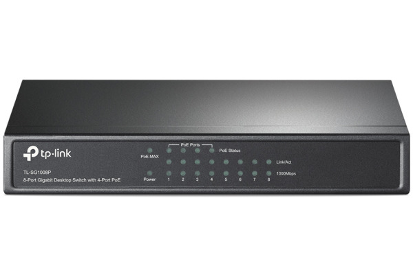 TP-LINK Gigabit Desktop PoE Switch TLSG1008P 8x 10/100/1000