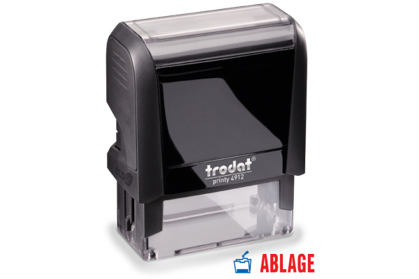 TRODAT Stempel Ablage 4912ABLAGE blau rot 47x18mm
