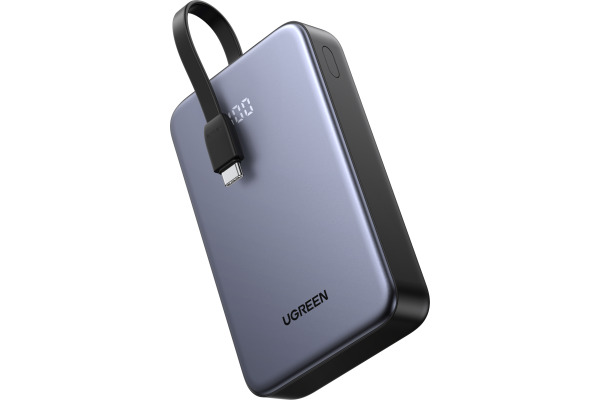 UGREEN Nexode Power Bank 20000mAh 45762 20W,PD, Built-in Cable Grey