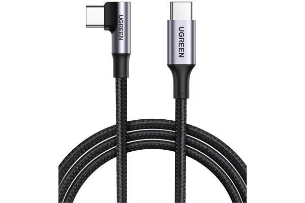 UGREEN Fast Chargingcable 90 Degree 70645 USB-C to C PD 100W, 2m
