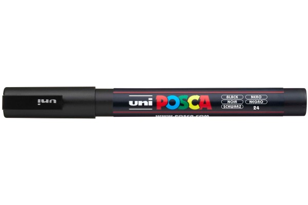 UNI-BALL Posca Marker 0,9-1,3mm PC-3M schwarz, Rundspitze