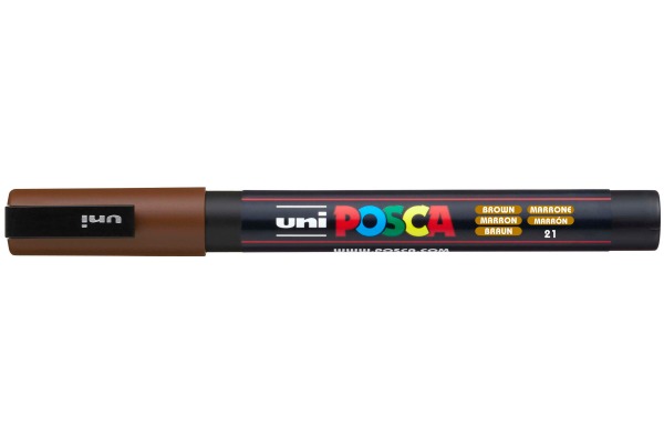UNI-BALL Posca Marker 0,9-1,3mm PC-3M braun, Rundspitze