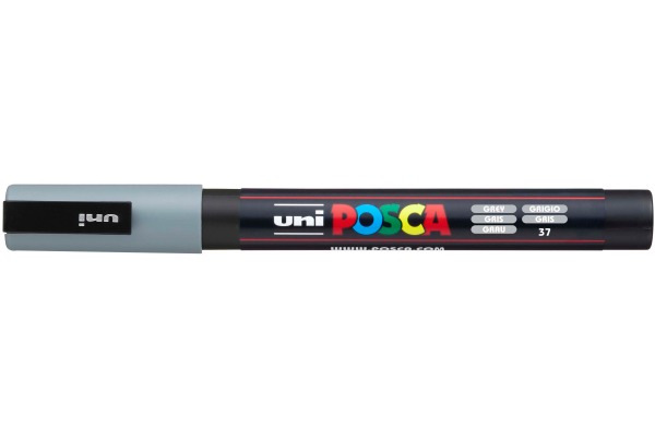 UNI-BALL Posca Marker 0,9-1,3mm PC-3M grau, Rundspitze