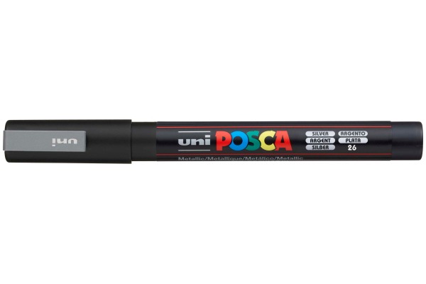 UNI-BALL Posca Marker 0,9-1,3mm PC-3M silber, Rundspitze