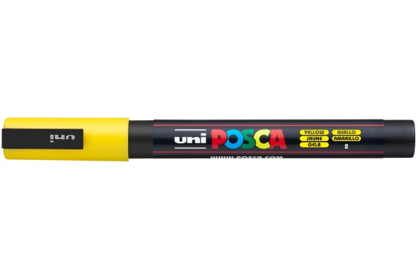 UNI-BALL Posca Marker 0,9-1,3mm PC-3M gelb, Rundspitze