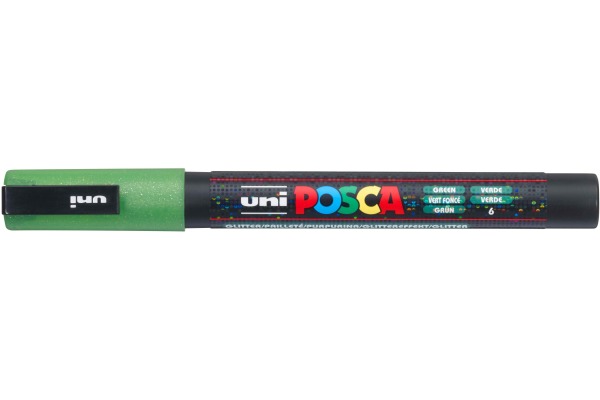 UNI-BALL Posca Marker 0.9-1.3mm PC-3ML GR glitzer grün
