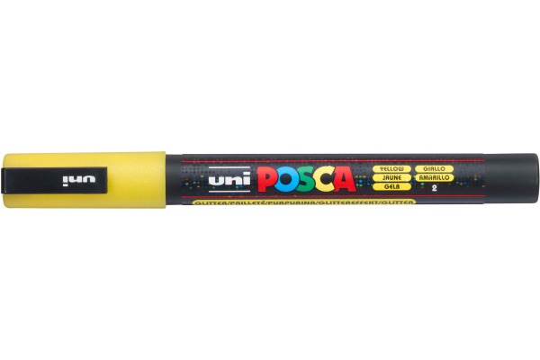 UNI-BALL Posca Marker 0.9-1.3mm PC-3ML YE glitzer gelb