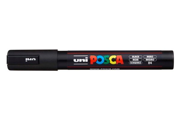 UNI-BALL Posca Marker 1,8-2,5mm PC-5M schwarz, Rundspitze