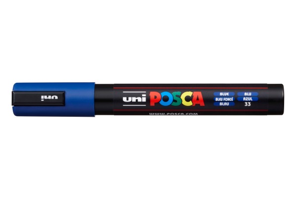 UNI-BALL Posca Marker 1,8-2,5mm PC-5M blau, Rundspitze