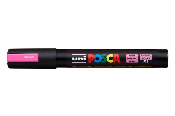 UNI-BALL Posca Marker 1,8-2,5mm PC-5M fluo rosa, Rundspitze